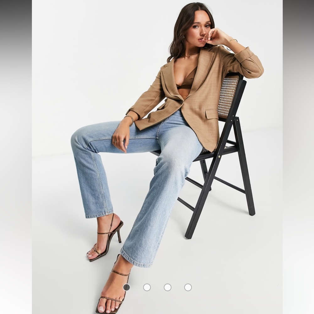 Topshop Smart Jersey Blazer - Camel size 12